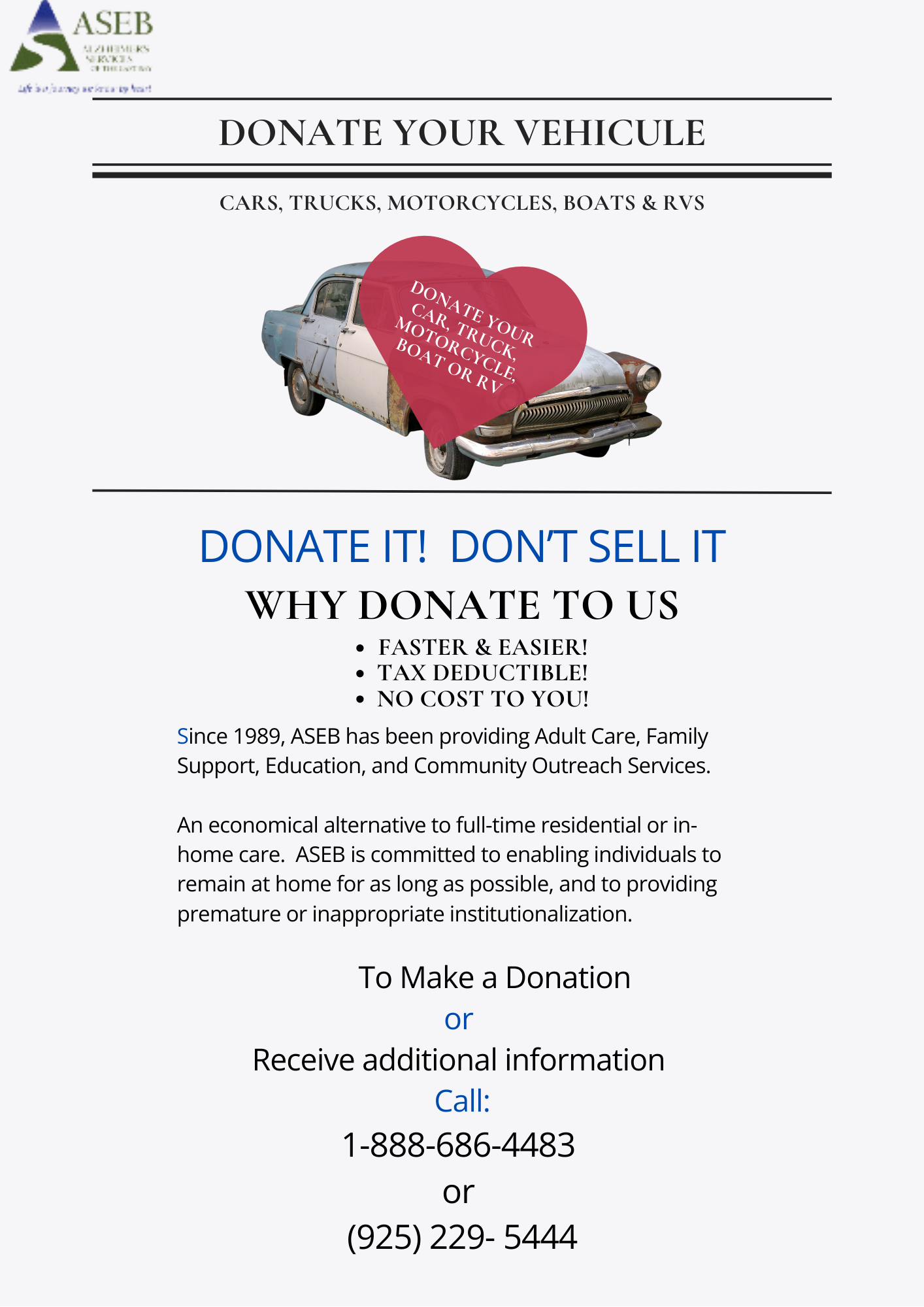 DONATE YOUR VEHICLE